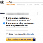 Conversion Rate Optimisation; Sales optimisation; Content; Ecommerce; Amazon Checkout Sign-In Screen Shot